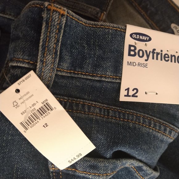 NWT Old Navy Boyfriend Denim Jean Pant Sz 12. Dist - Picture 10 of 16